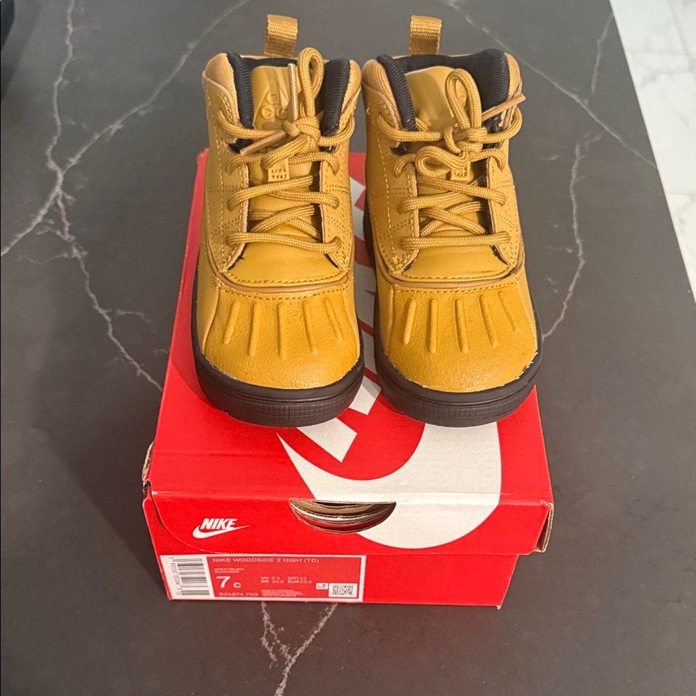 Nike Kids Mustard Yellow Boots